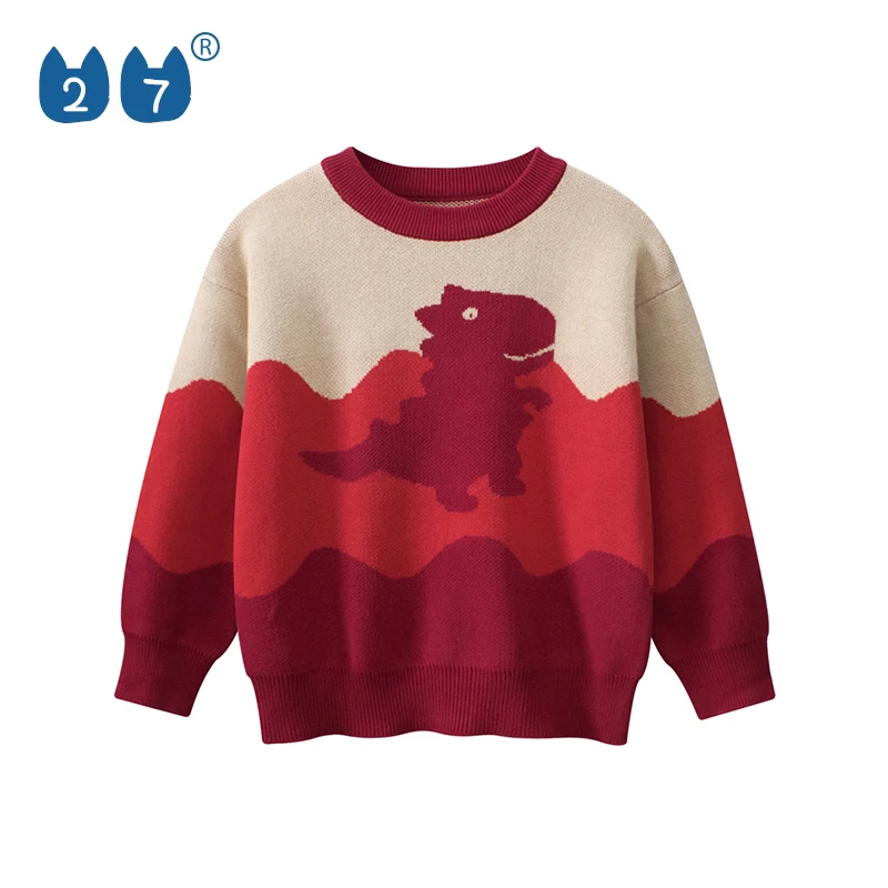 Autumn Winter Knitted Kids 100% Cotton Pullover Sweater Children Sweater For Boys
