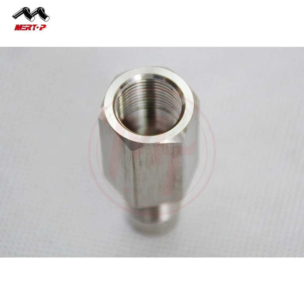 MERTOP Straight O2 Oxygen Sensor Spacer Extension Exhaust Bung 02 m18 x 1.5 with mini cat