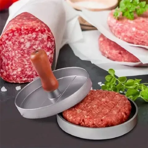 Factory Aluminum Hamburger Non Stick Patty Maker Model Meat Burger Press With Wax Paper