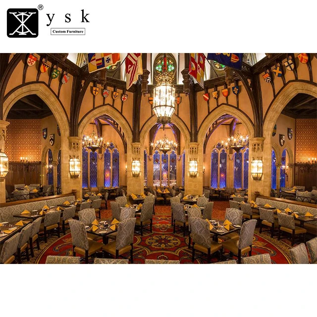 Commercial Furniture Restaurant Wooden Dining Table and Leather Chair Sets RF-598