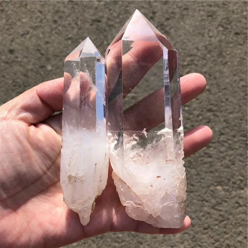 Natural Carved Rough Clear Quartz Terminated Healing Crystal Points
