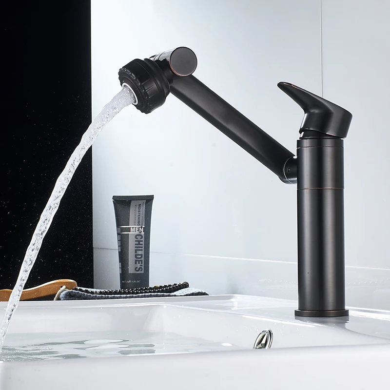 Flexible waterfall mixer tap hot and cold stainless steel brass bathroom face wash basin faucet