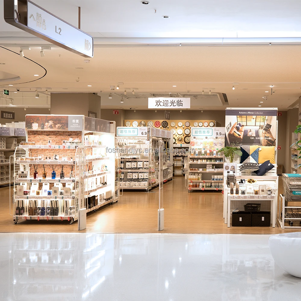Free design of iron and wood shelves supermarket stationery store store shelf design for the entire store