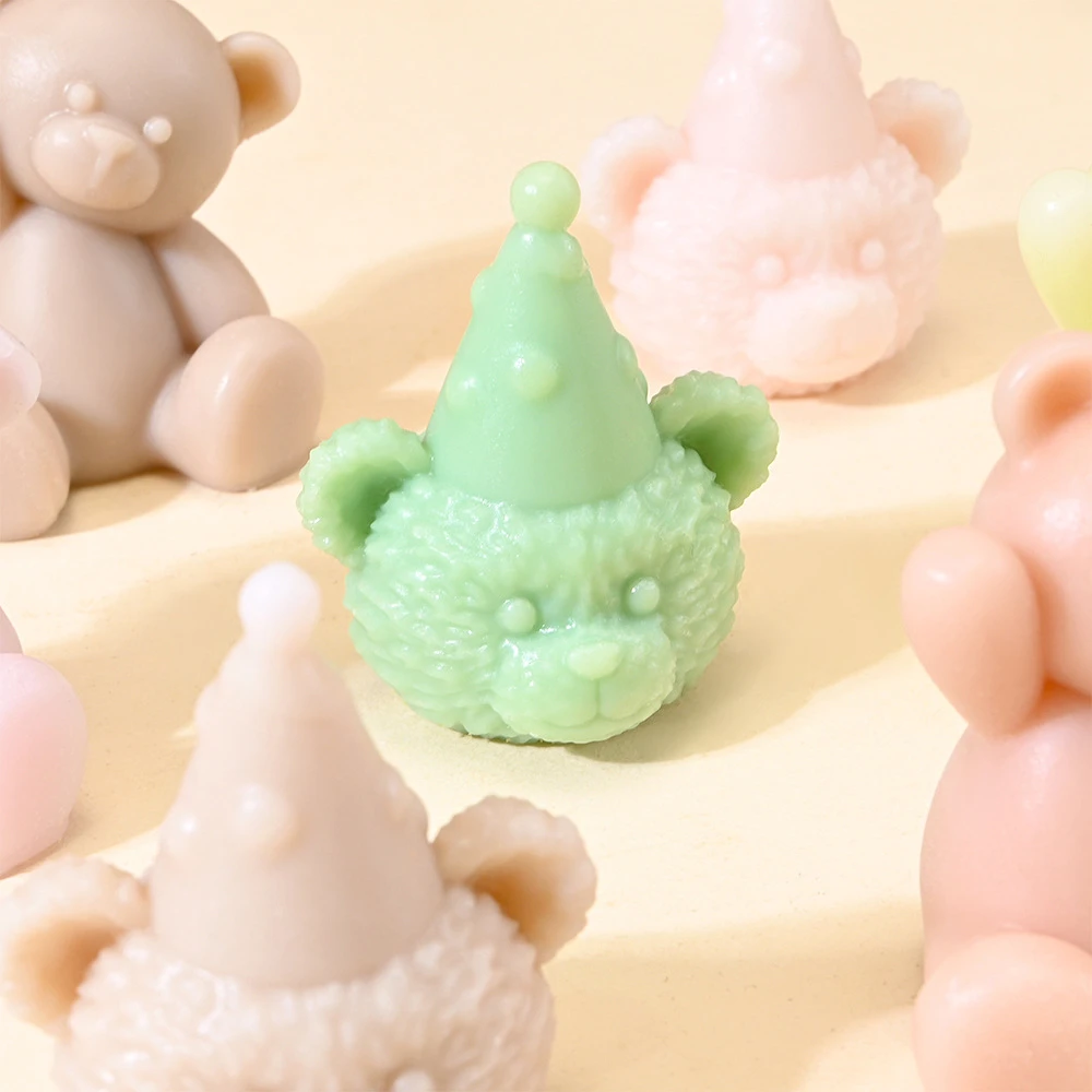 L05 Home Decoration Cute Bear Shaped Paraffin Beeswax Aromatherapy Birthday Decoration Candle Scented Candle Mold