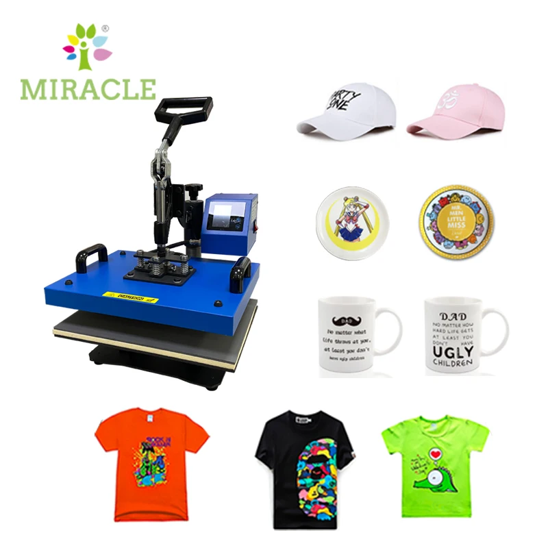 4 In 1 Combo heat press Machine for T shirt Sublimation Heat Press Machine For Mug Hats Plate