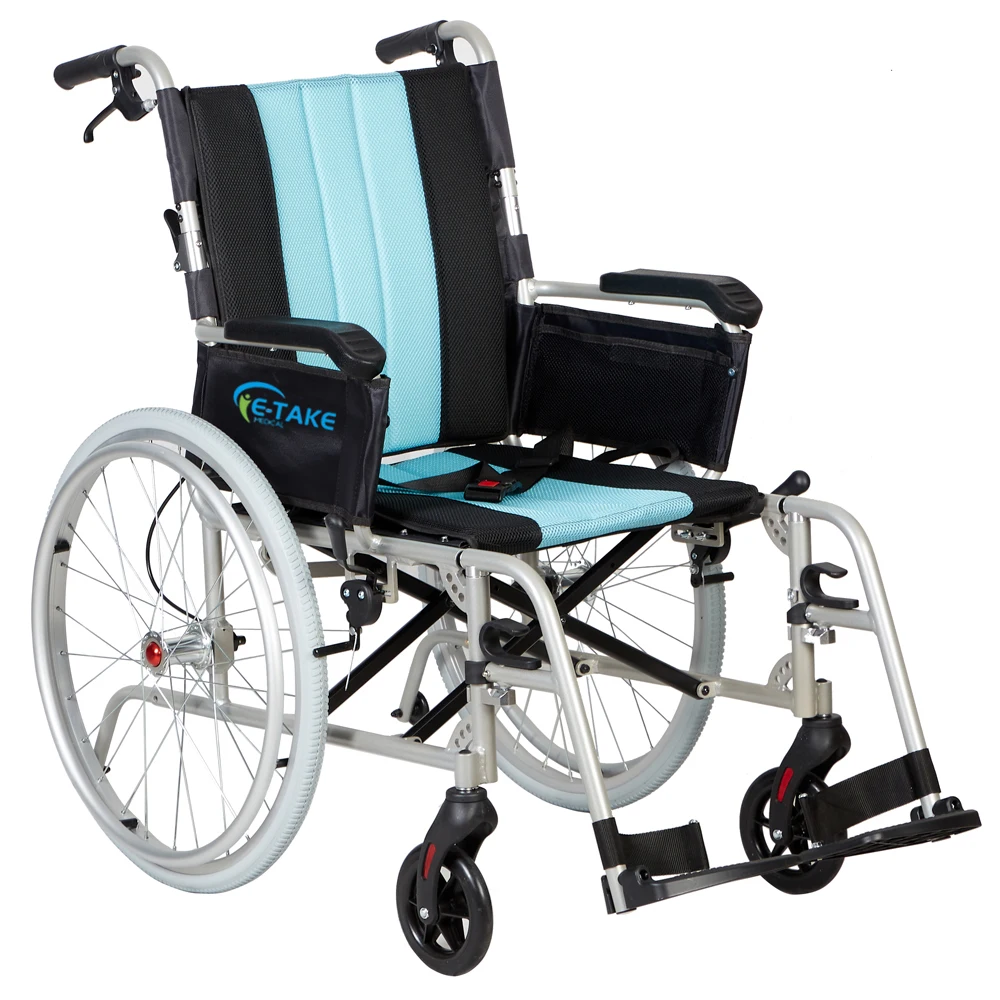 handicapped ultra light 12.9lb magnesium alloy portable manual Nursing wheelchair For Disabled