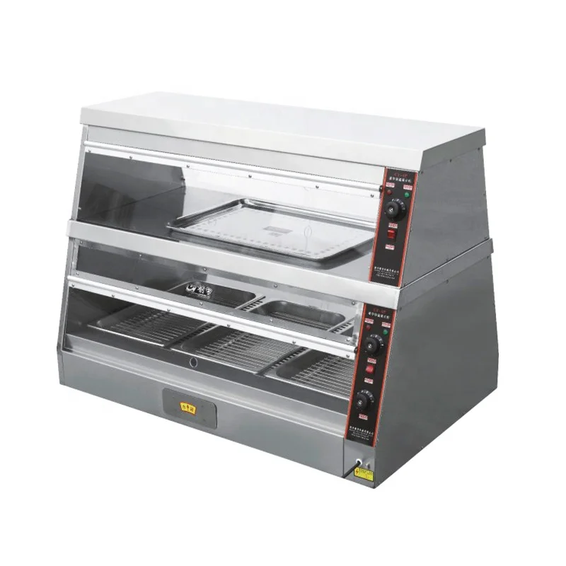 Stainless Steel Countertop restaurant food cabinet display for fast food