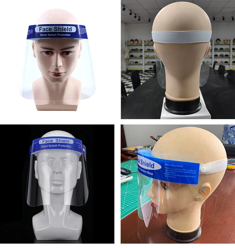  Простой многофункциональный противотуманный PE faceshields анти-пена-масляный-дымовой прозрачный защитный экран для лица +