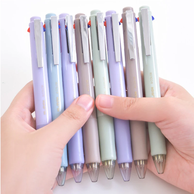 Deli  NS751 0.7mm Multicolor Ballpoint Pens Retractable Gel Pen Refill ink color Black Blue Green Red for Writing School