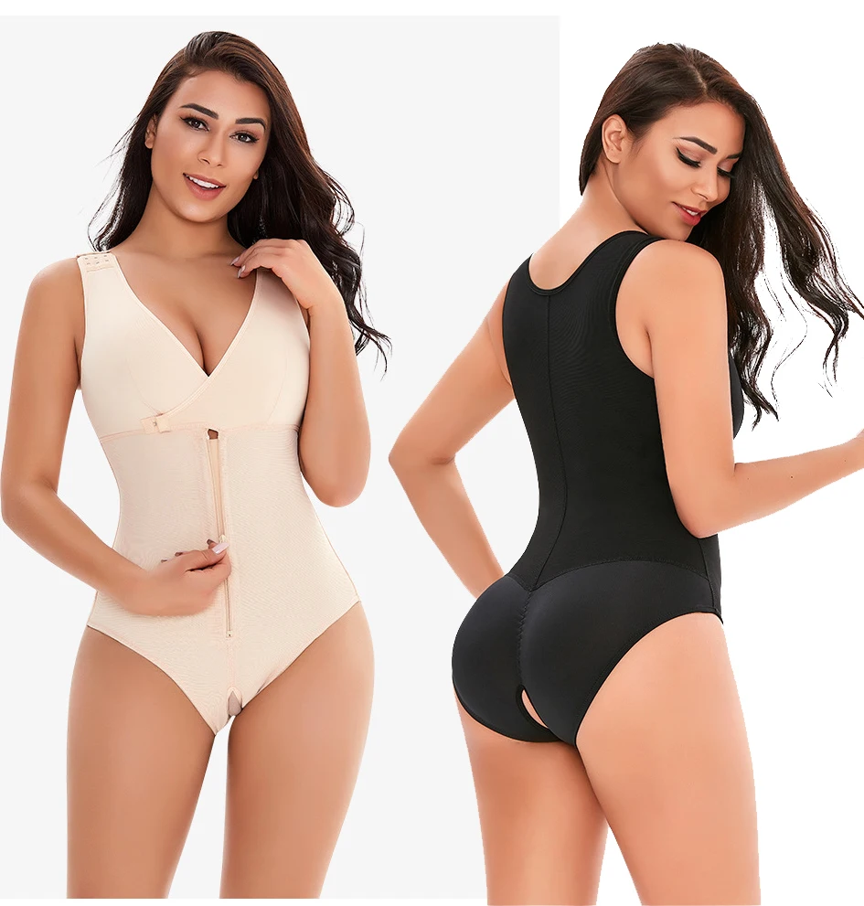 Newest Slimming Tummy Control Zipper Briefs Butt Lifter Enhance Compression Girdle Shapewear