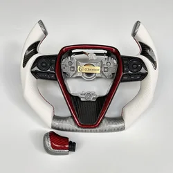 High quality Custom Real Carbon Fiber Steering Wheel for Toyota Camry 2018-2019 CCexcellent