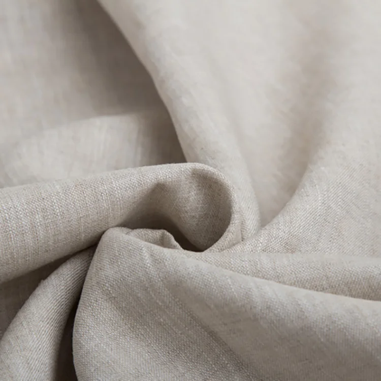 100% Linen Fabrics for Clothing Lightweight Breathable Fabric for Making Dress Shirting Pants Plain Fabric for Spring Garment