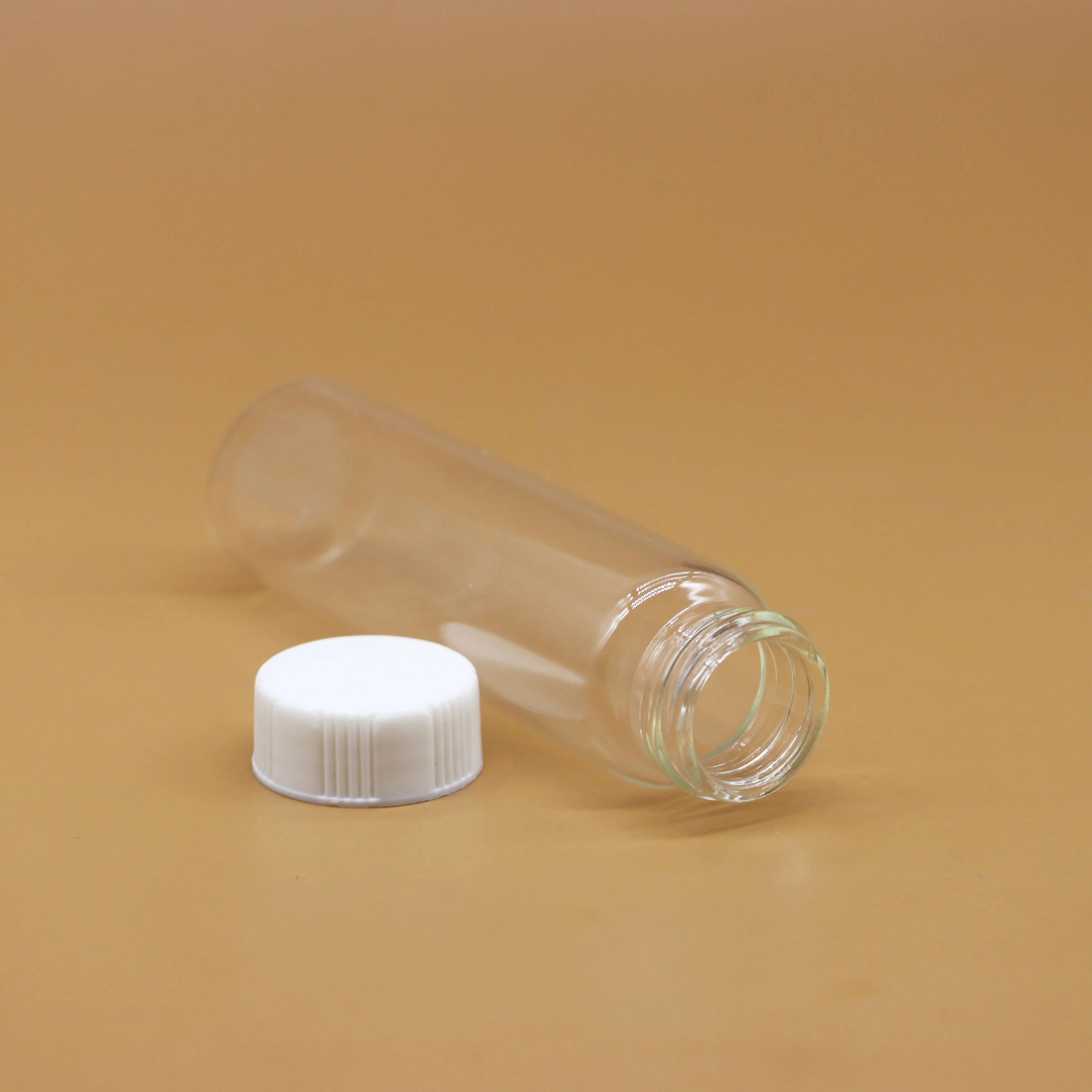 glass storage bottle 20 ml mini travel glass vial with aluminum cap,  mini glass wine bottle