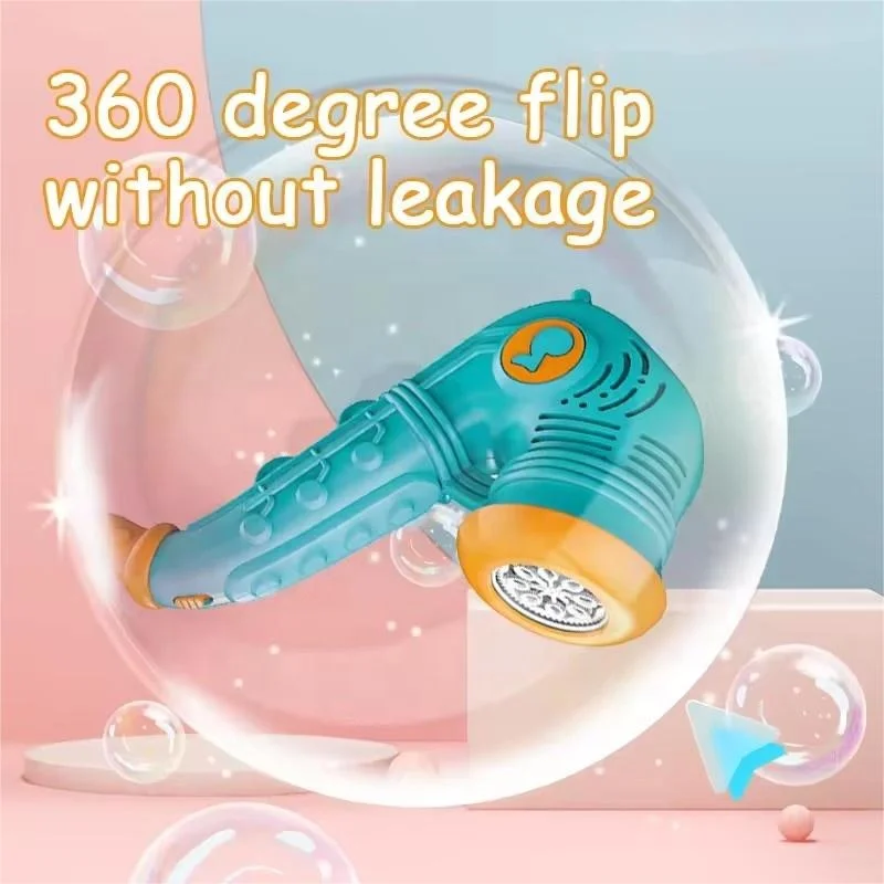 2024 New Design Electric Saxophone Toy Bubble Machine Blowing Fun Hand-held Bubble Kid Toys with Light