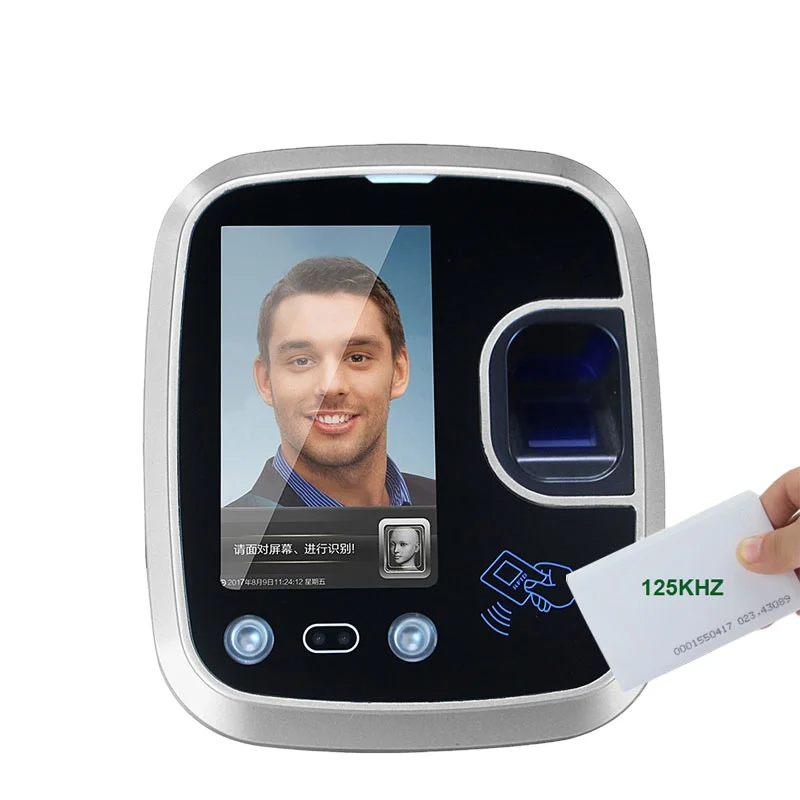 Биометрический сканер отпечатков пальцев с сенсорным экраном 4 3 дюйма RFID-картой 125 кГц контроль доступа к лицу и посещаемость времени