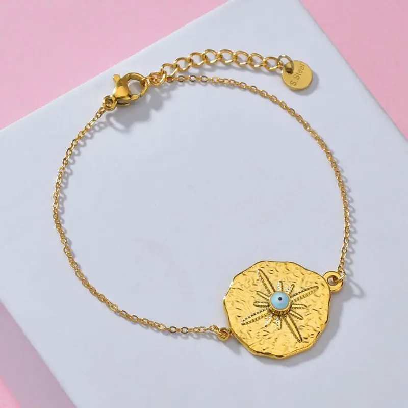 Fashion gold silver stainless steel eye bracelet For Women wholesale N2107293