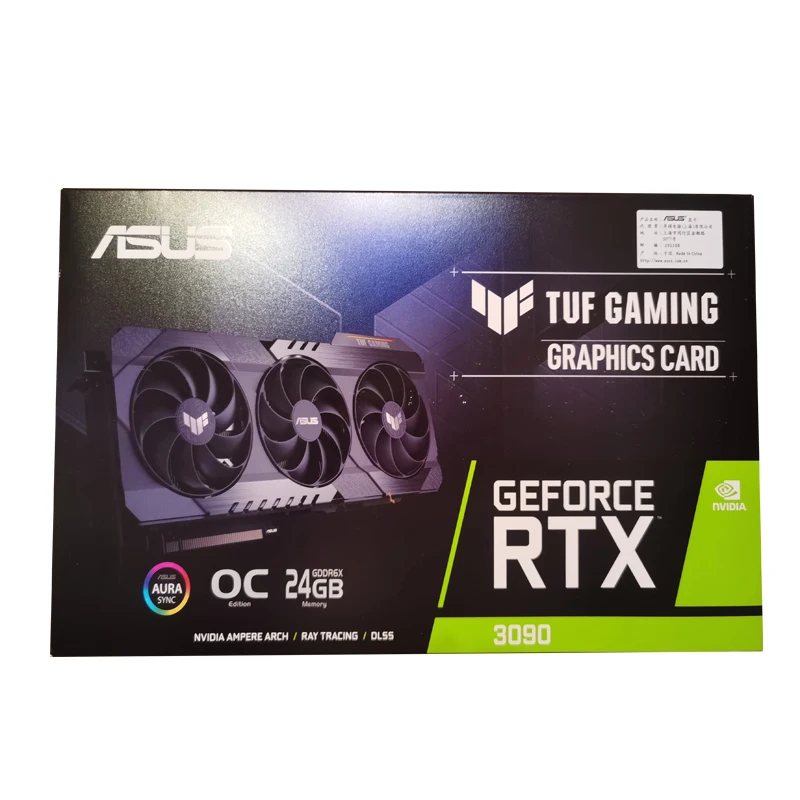 A SUS ROG STRIX GeForce RTX3090 24G GDDR6 black white RTX 3090 24gb 384bit GPU TUF OC DUAL GAMING video graphics card