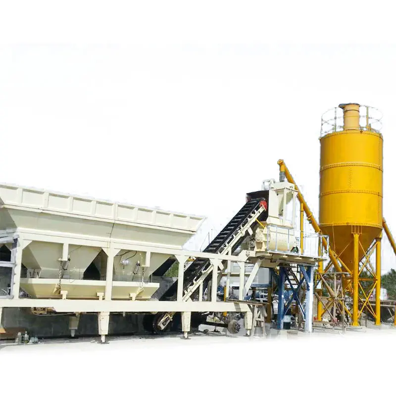 35m3 concrete batching plant YHZS series mobile concrete batching plant with higher stability for road works