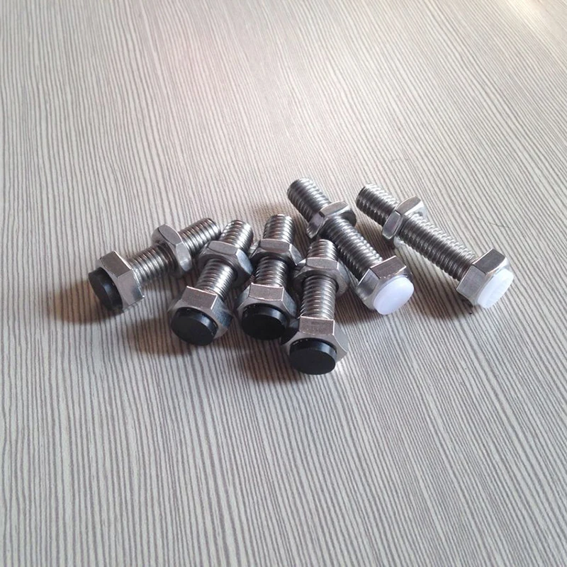 46~50HRC  Swiveling Locating and Support Buttons Threaded Stop Pins with Urethane