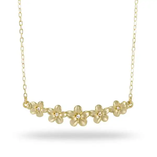 Hot Selling Nickel Free Jewelry Wholesale Alloy Hawaiian Polynesian Jewelry Custom Combination Plumeria Pendant Necklace