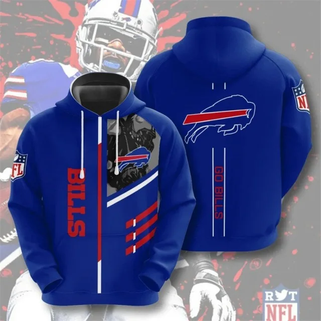 Lcool 2021 NFL 3D digital printing oversize football  pullover hoodies Sweatshirt Hoodie