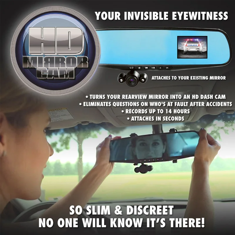 Q8 HD surveillance mirror camera car driving recorder car camera system with speaker multi-language car black box dash cam