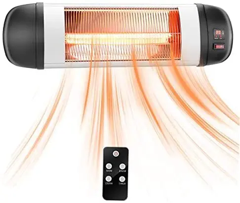 Electric Patio Heater Outdoor Ceiling Patio Heater Infrared Heaters Halogen Fire Tube Heating,  BBQ Party Heater, Balcony Heater
