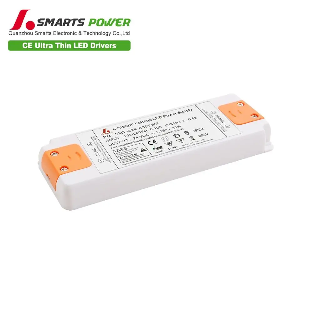 Transformer 220v 24v LED Power Supply Constant Voltage Led Driver 30 Watt Slim