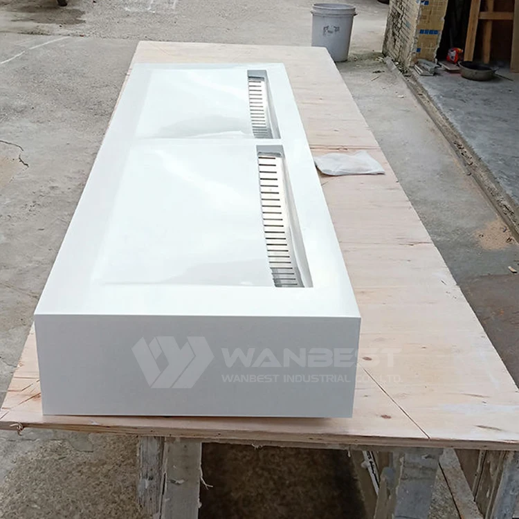 Artificial Stone Marble Bathroom Sink Standing Luxury Washing Basin Commercial Furniture Hotel Home Bathroom Vanity Sink