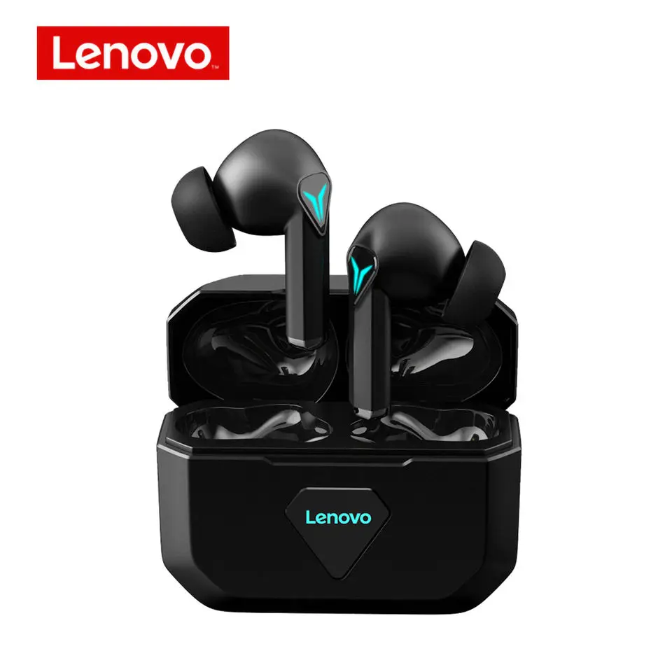 Lenovo LivePods GM6 BT 5.0 Wireless Earphones with Charging Box Low Latency Noise Cancelling Stereo Waterproof Earbuds with Mic