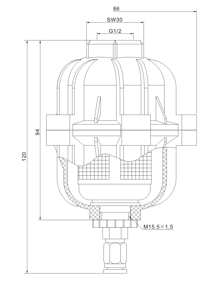 JAD402-J  High Quality drain valve 16bar Pneumatic air filter fittings for air compressor auto drain valve