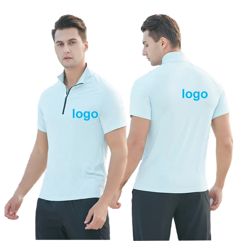 Custom Logo Gym Exercise Short Sleeve Tops Shirt Clothes Men Quick Dry Sport Breathable Running T-shirts