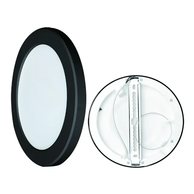 CCT Black LED Recessed Ceiling Light Panel 6w 12w 18w 24w Hole Size Adjustable