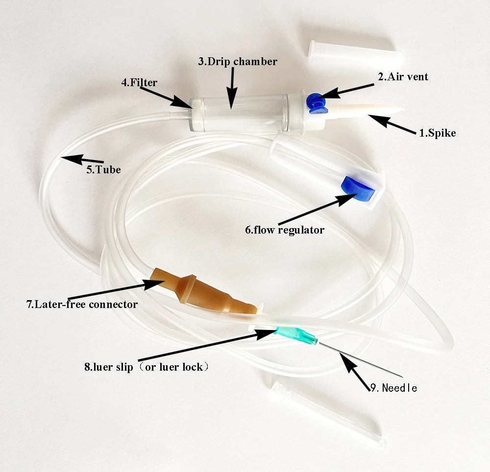 Hot Sale Cheap Price Iv Infusion Set Parts Of Iv Infusion Set For Pediatric Infusion Pump Set