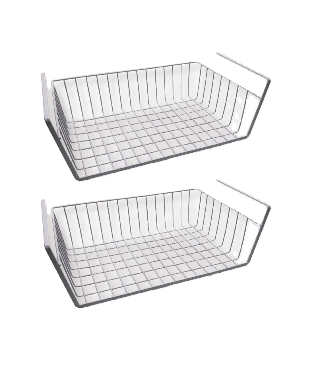 1pcs 2021 metal iron wire hanging wall Under Shelf Hanging Metal Wire Storage Basket for Kitchen Office Pantry Bathroom Cabinet