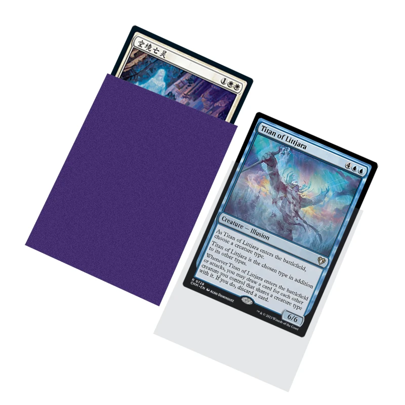 Hot selling New Products 62x89 premium black Yugioh Dragon Shield matte transaction textured matte sleeve