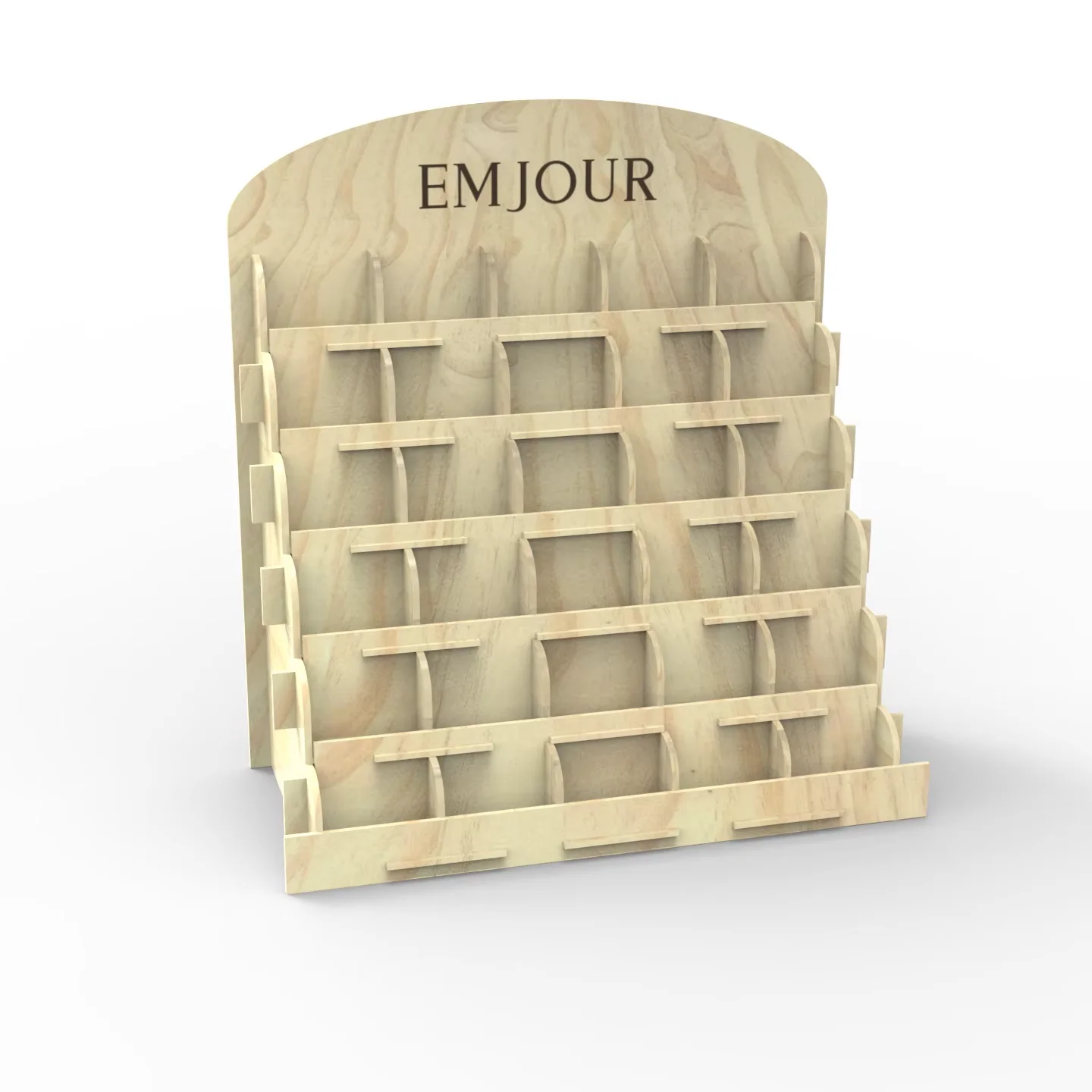 Bevis Customized  Sticker display stand post card book display racks for retail book shop Souvenir badge wooden stand