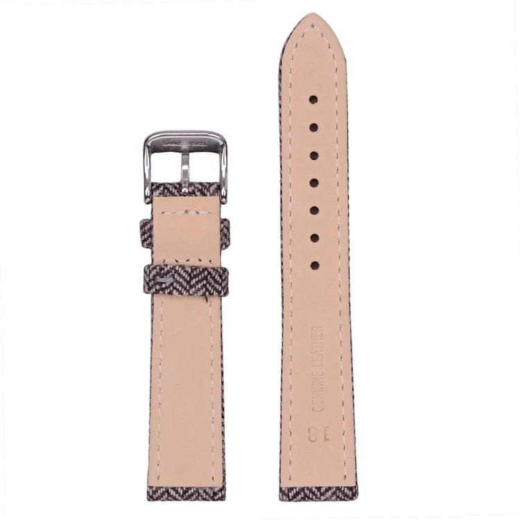 EACHE Fast Delivery 18mm 20mm 22mm Stock Wool Leather Tweed Watch Strap