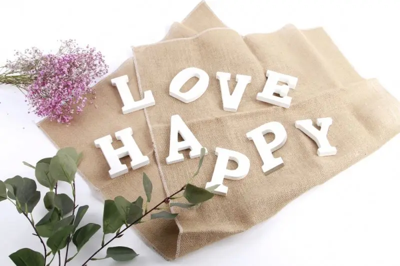 Hot Selling Decorative Handicraft White Wooden Alphabet Letters Wooden Numbers