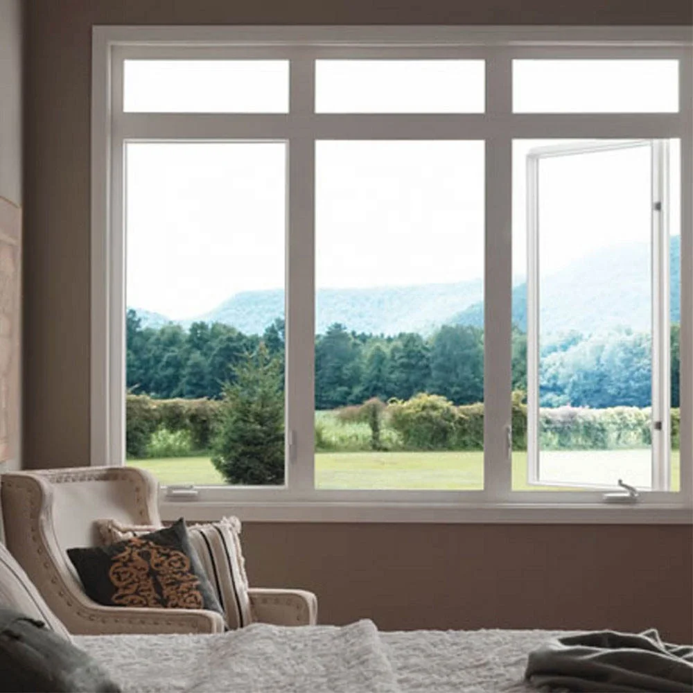 Black Upvc Large Preferred Best Quality Top Vinyl Windows Triple Pane Vinyl Windows