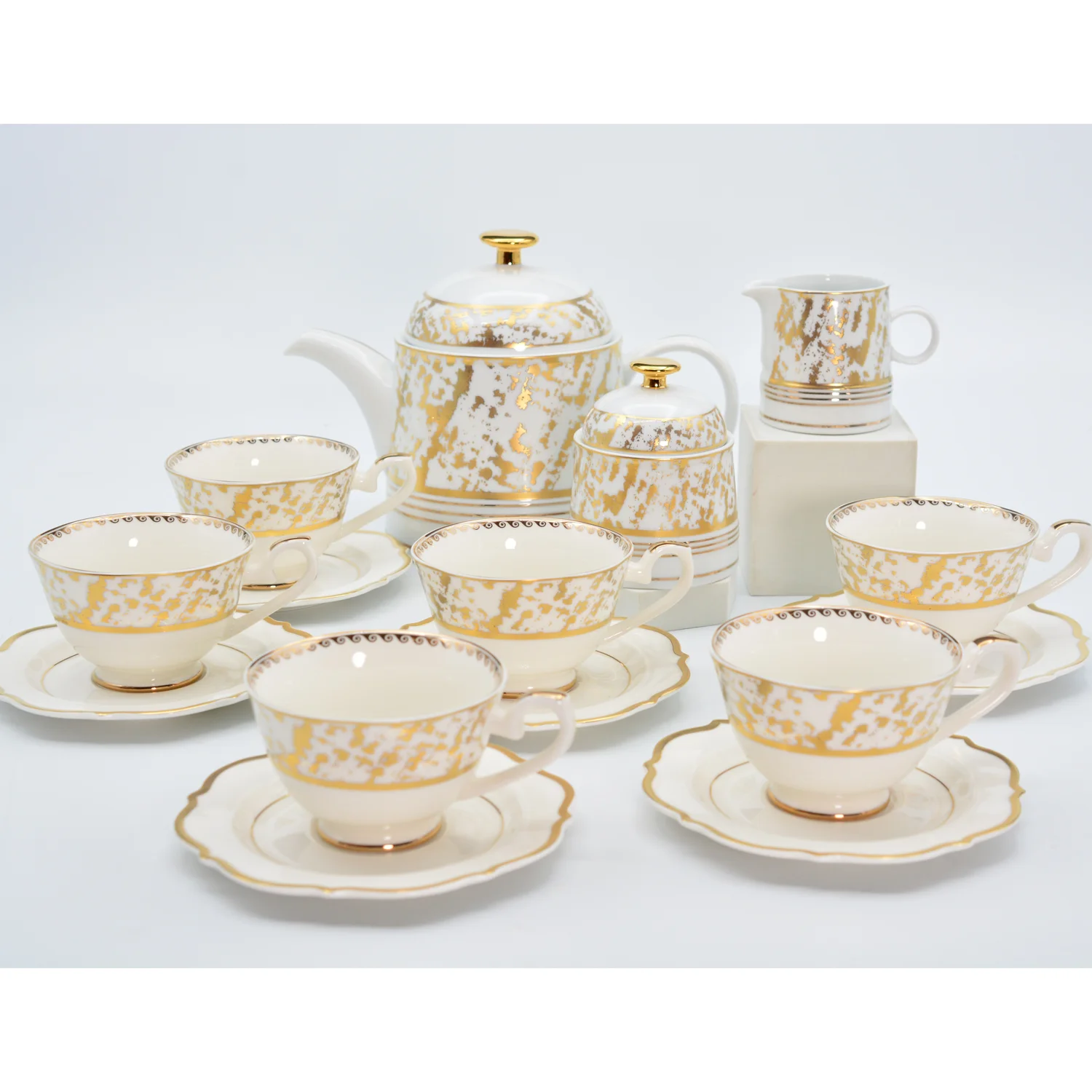 New Japan designer top luxury 24K  Germany shiny gold collections High quality tea coffee set
