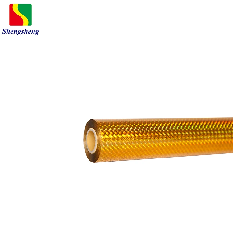 Gold Rainbow  Holographic Heat Transfer Foil For Plastic And Paper