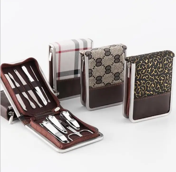
9Pcs Manicure Pedicure Set With Case Nails Clipper Kit Stainless Steel Travel Home Nail Care Tools 