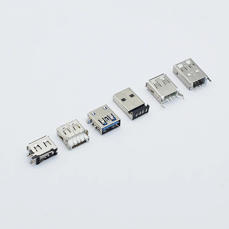 Factory Outlet Double Stack Vertical PCB USB plug Connector instock