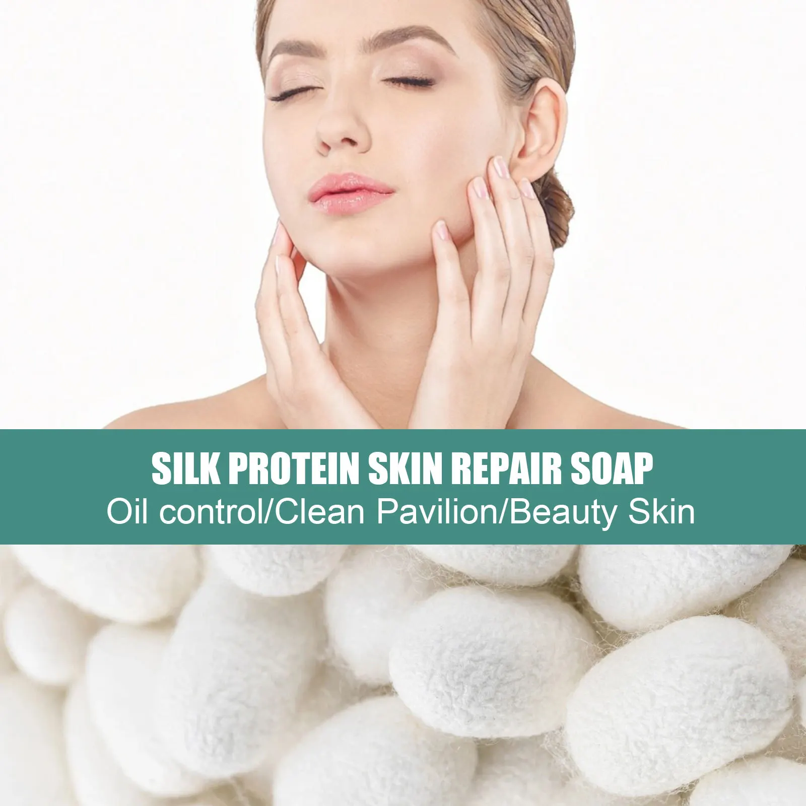 EELHOE Custom Logo 60g 100g Silk Protein Soap Skin Whitening Soap Goat Milk Soap