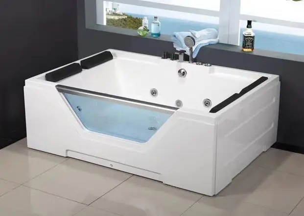 Acrylic bathroom bathtub with fauce