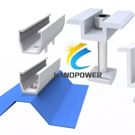Panel Mounting Trapezoidal Profile Metal Roof Mounting Inter Clamp End Clamp with Mini Rail Landscape