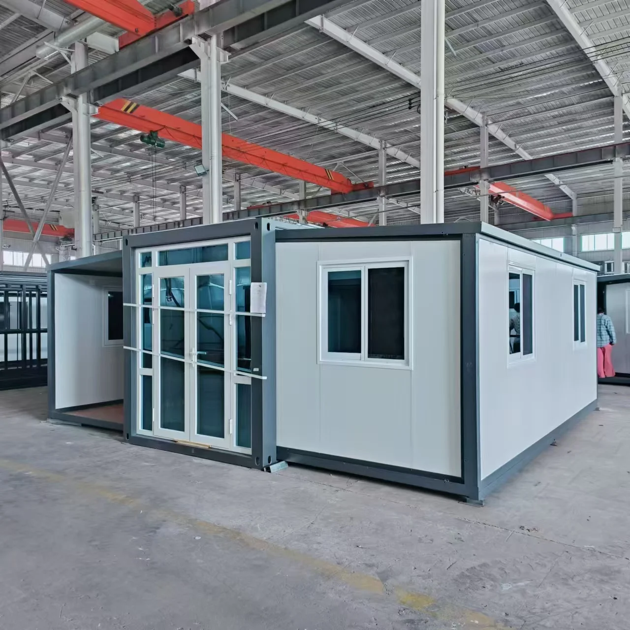 Prefabricated double-winged telescopic folding box-type movable house Hot sale fast movable house double-winged folding house