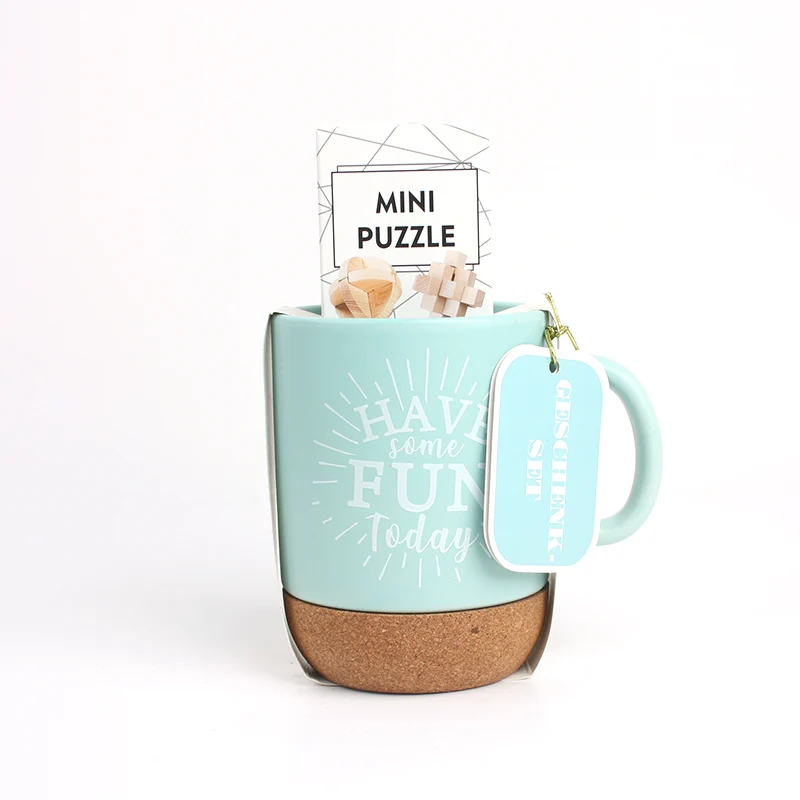 Besprit Promotional Products Puzzles & 13oz Stoneware Mug Creative Items Porcelain Milk Coffee Cup Ceramic Gifts Sets for Gifing