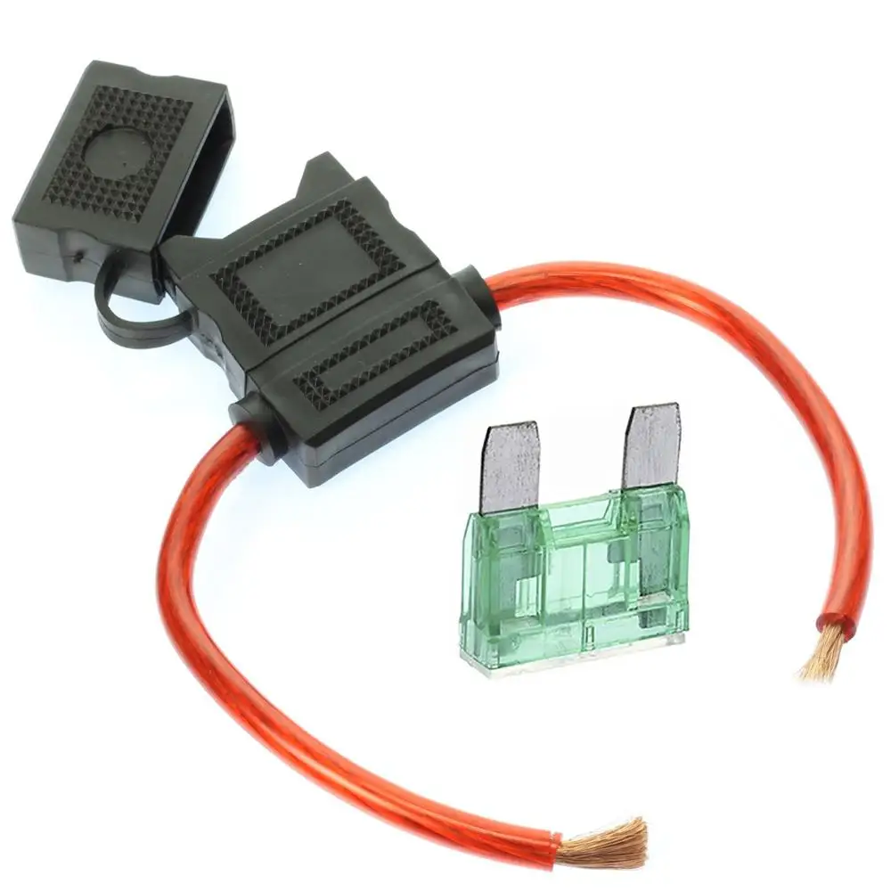 12AWG blade inline electrical automobile middle fuse holder with waterproof cover wiring